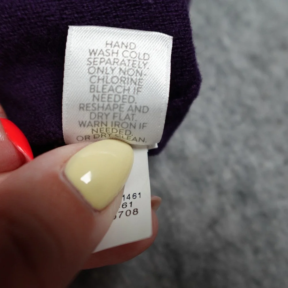 J Jill Sweater Women Small Purple Cotton Blend Long‎ Sleeve Crew Neck Pullover